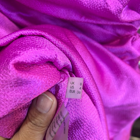 Solace London Pink Ruched One Shoulder dress, size 4, GUC - Picture 3 of 4